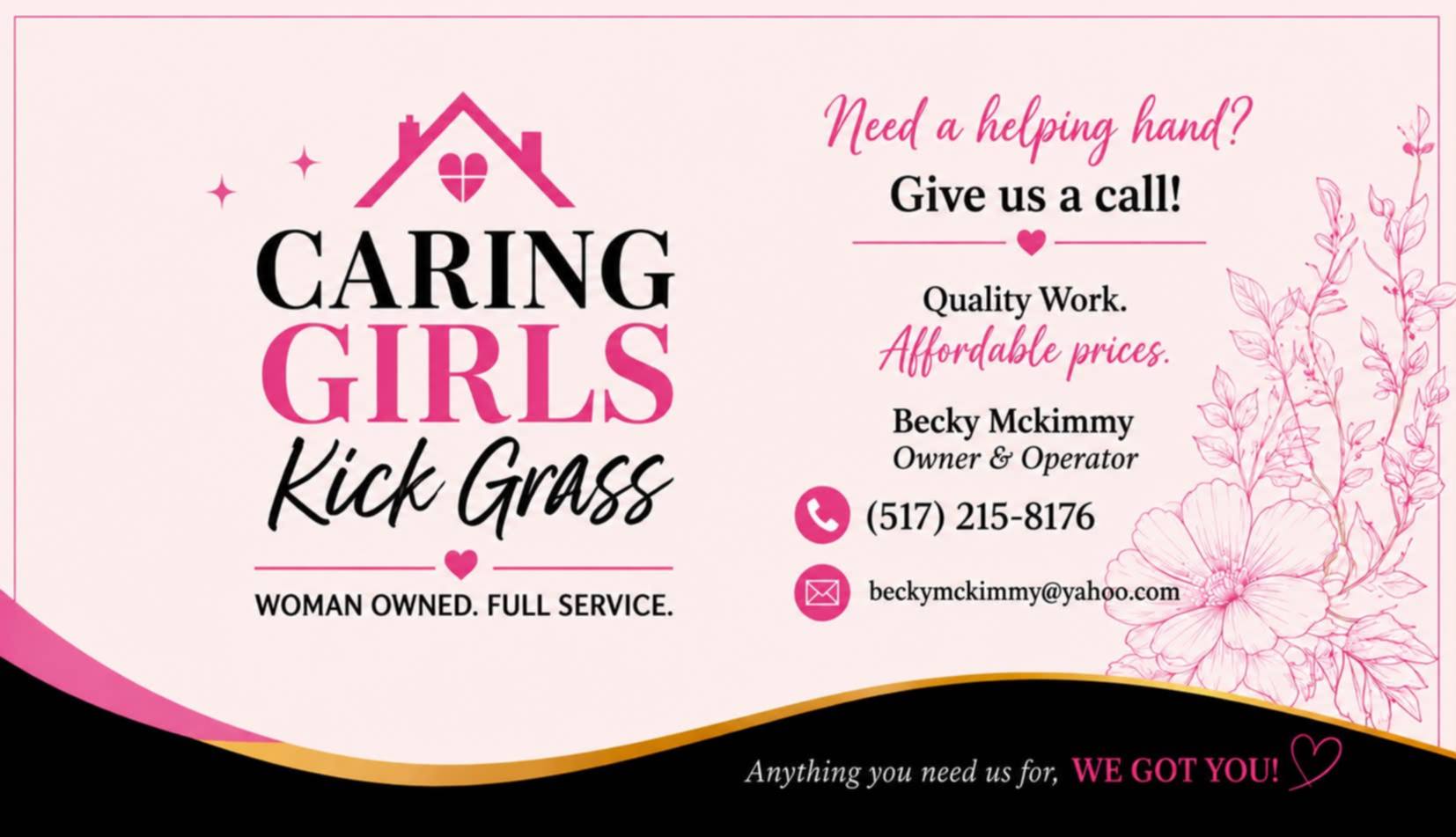Caring Girls Kick Grass